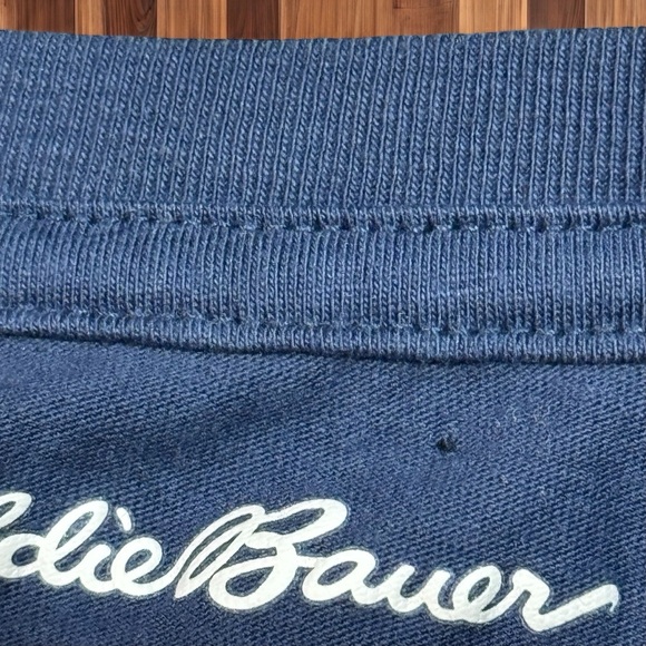 Eddie Bauer Soft Indigo Retro‎ Mountain Graphic Tee — Men’s Tall Large - Picture 4 of 6